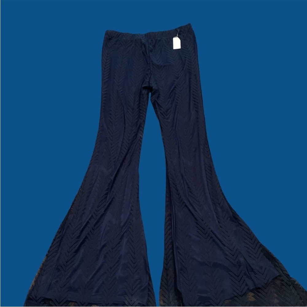 Navy/Black Saints & Hearts Flare Pant
